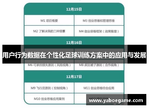 用户行为数据在个性化足球训练方案中的应用与发展